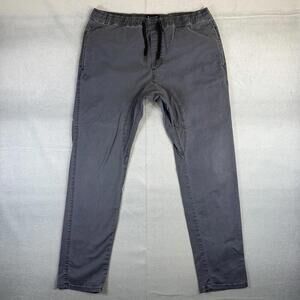 Zanerobe Sureshot Pants Mens 36 Gray Chino Jogger Tapered Drawstring